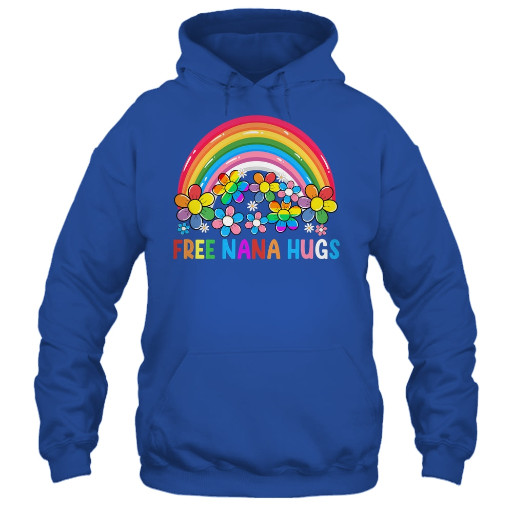 Free Nana Hugs LGBT Gay Lesbian Transgender Pride Rainbow Shirt & Tank Top | teecentury