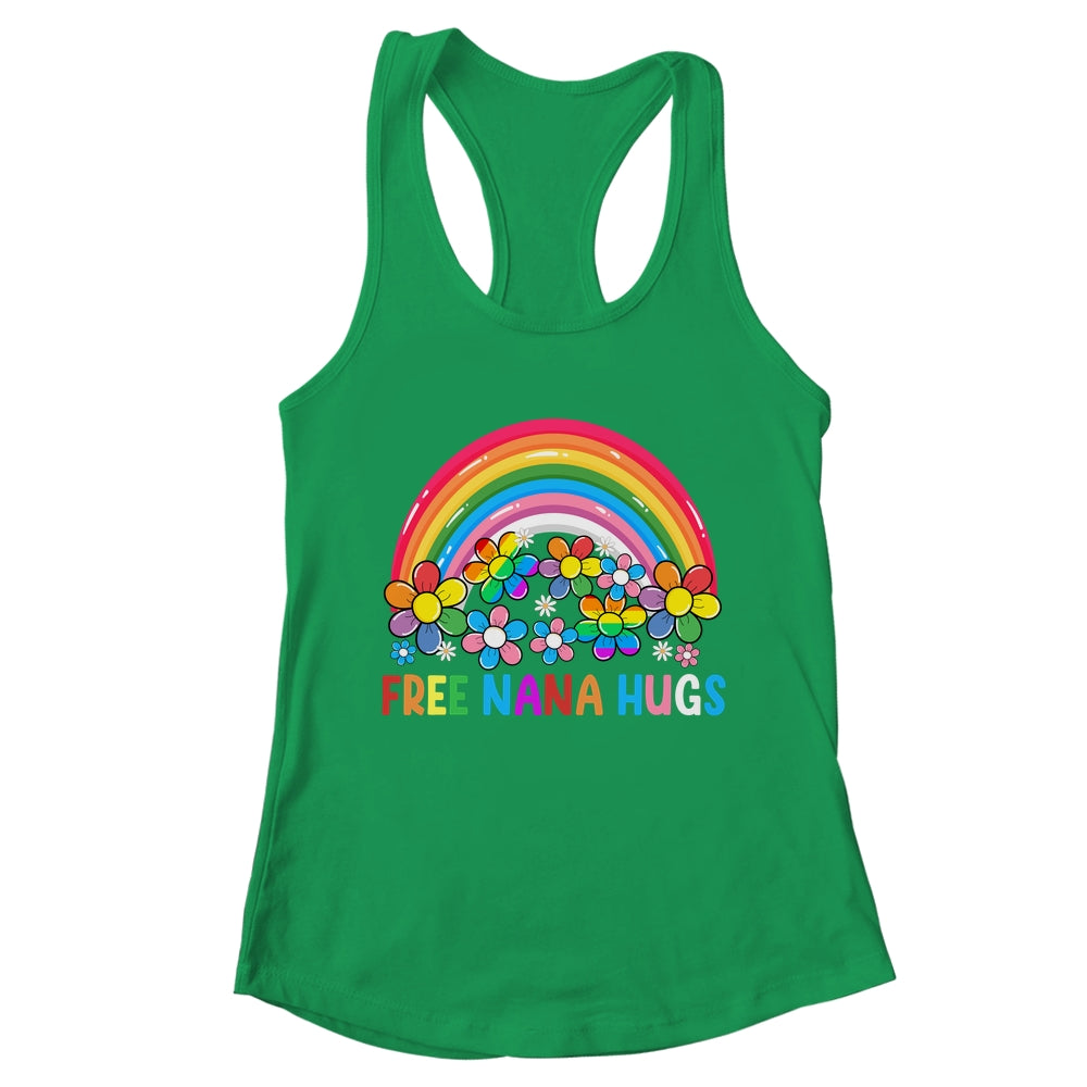 Free Nana Hugs LGBT Gay Lesbian Transgender Pride Rainbow Shirt & Tank Top | teecentury