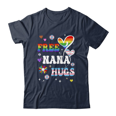 Free Nana Hugs LGBT Gay Pride Transgender Rainbow Flag Shirt & Tank Top | teecentury
