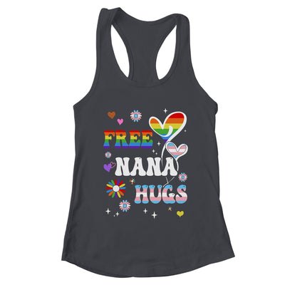 Free Nana Hugs LGBT Gay Pride Transgender Rainbow Flag Shirt & Tank Top | teecentury