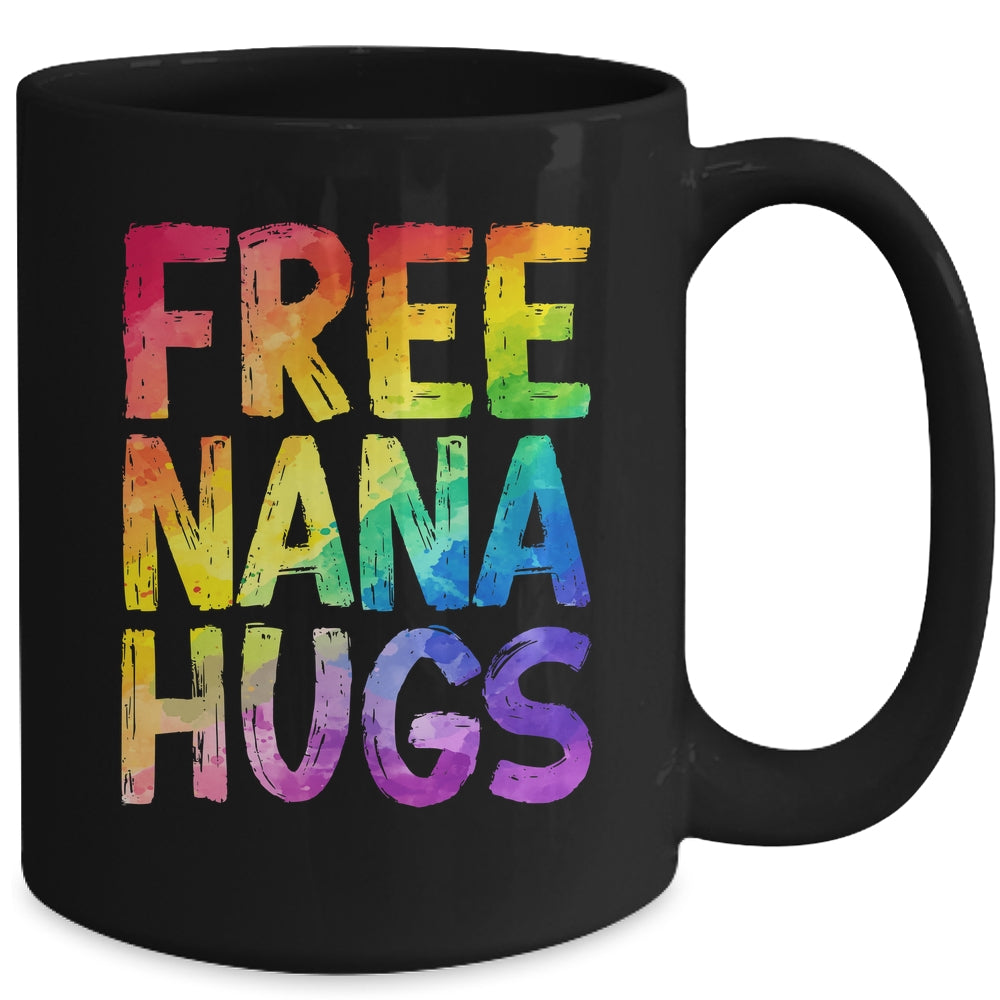 Free Nana Hugs LGBT Pride LGBTQ Lesbian Gay Rainbow Mug | teecentury