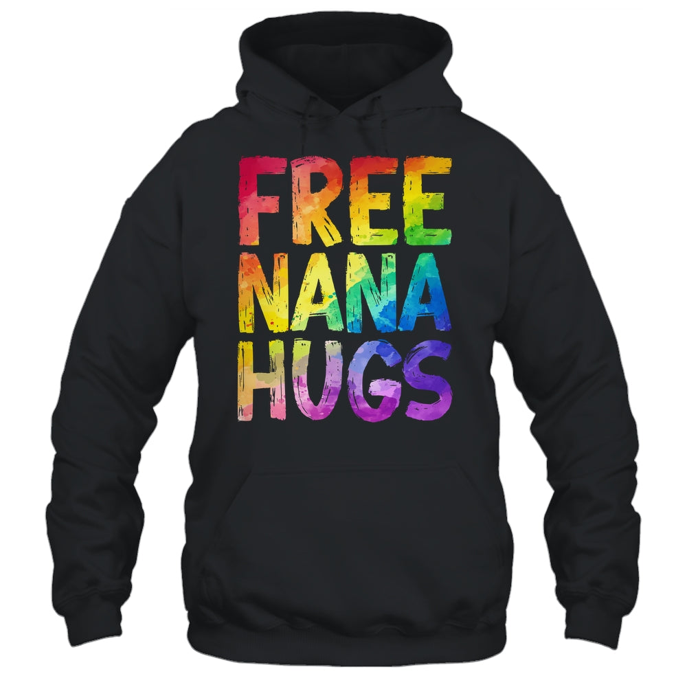 Free Nana Hugs LGBT Pride LGBTQ Lesbian Gay Rainbow Shirt & Tank Top | teecentury