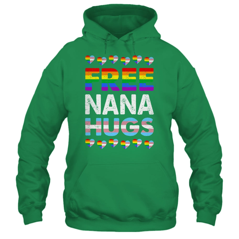 Free Nana Hugs Rainbow LGBTQ Gay Pride Month Proud Ally Shirt & Tank Top | teecentury