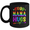 Free Nana Hugs Rainbow LGBT Lesbian Gay Pride Trans Retro Mug | teecentury