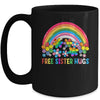 Free Sister Hugs LGBT Gay Lesbian Transgender Pride Rainbow Mug | teecentury