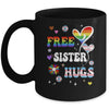 Free Sister Hugs LGBT Gay Pride Transgender Rainbow Flag Mug | teecentury