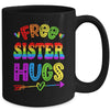 Free Sister Hugs Rainbow LGBT Lesbian Gay Pride Trans Retro Mug | teecentury