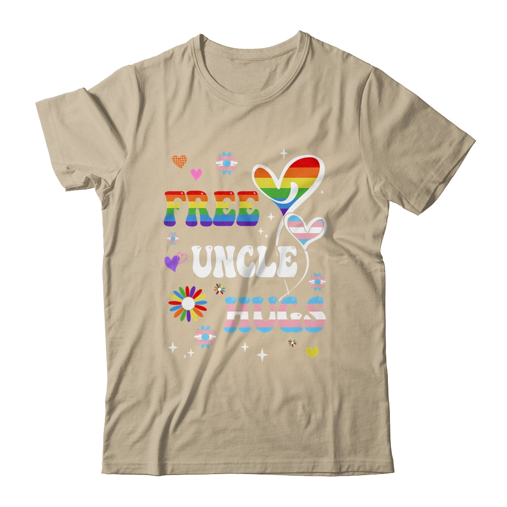 Free Uncle Hugs LGBT Gay Pride Transgender Rainbow Flag Shirt & Hoodie | teecentury