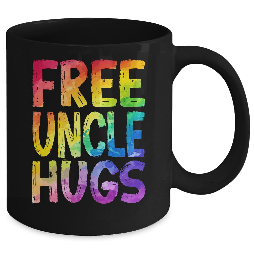 Free Uncle Hugs LGBT Pride LGBTQ Lesbian Gay Rainbow Mug | teecentury
