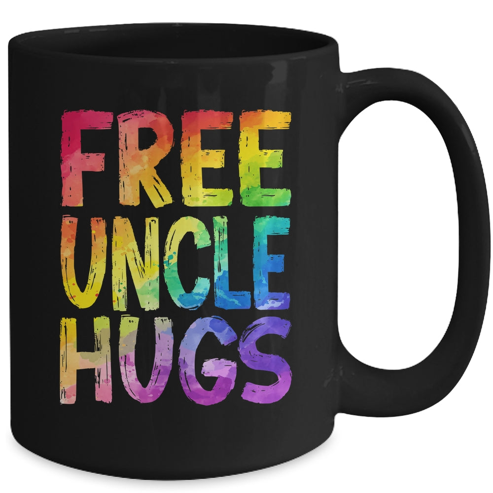 Free Uncle Hugs LGBT Pride LGBTQ Lesbian Gay Rainbow Mug | teecentury