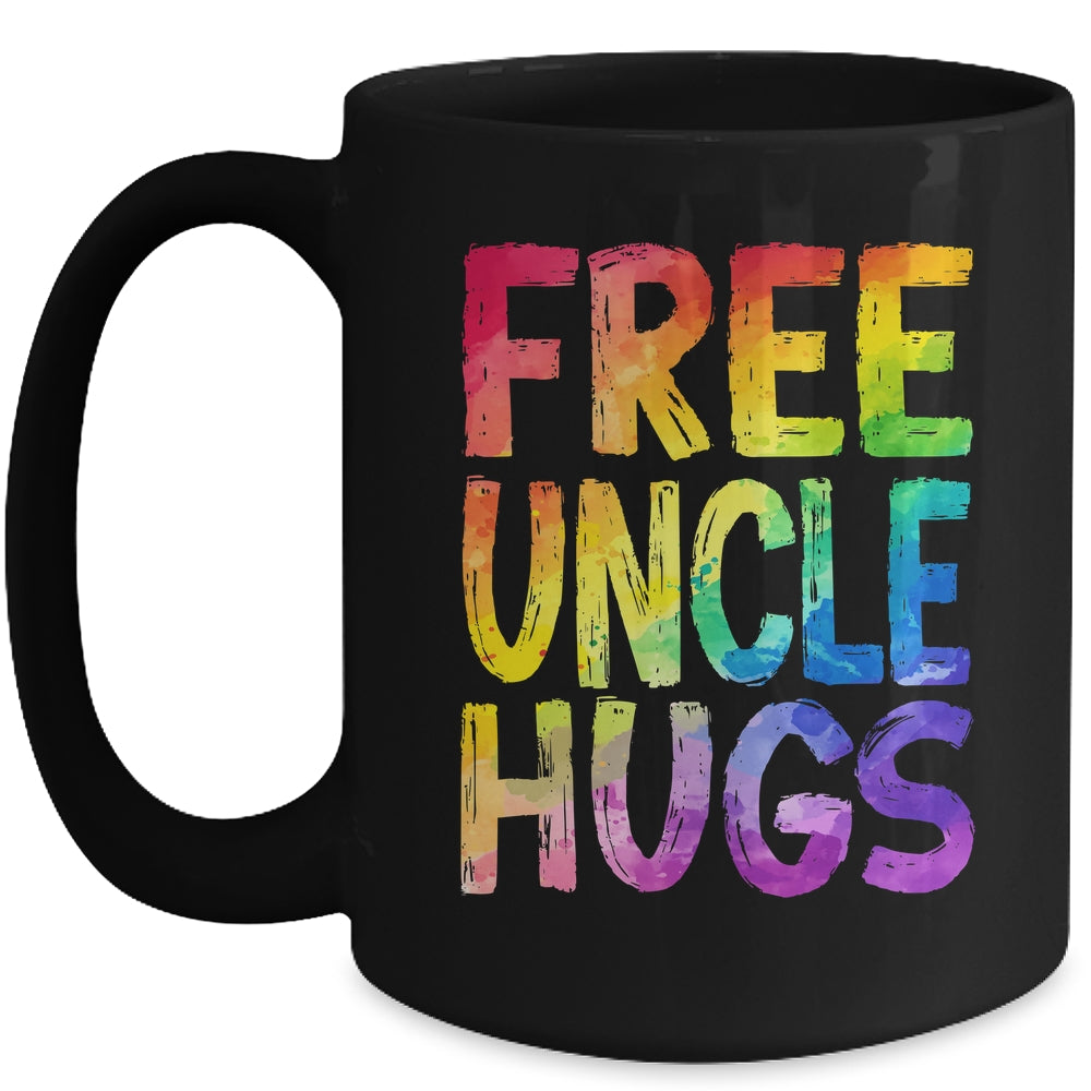 Free Uncle Hugs LGBT Pride LGBTQ Lesbian Gay Rainbow Mug | teecentury