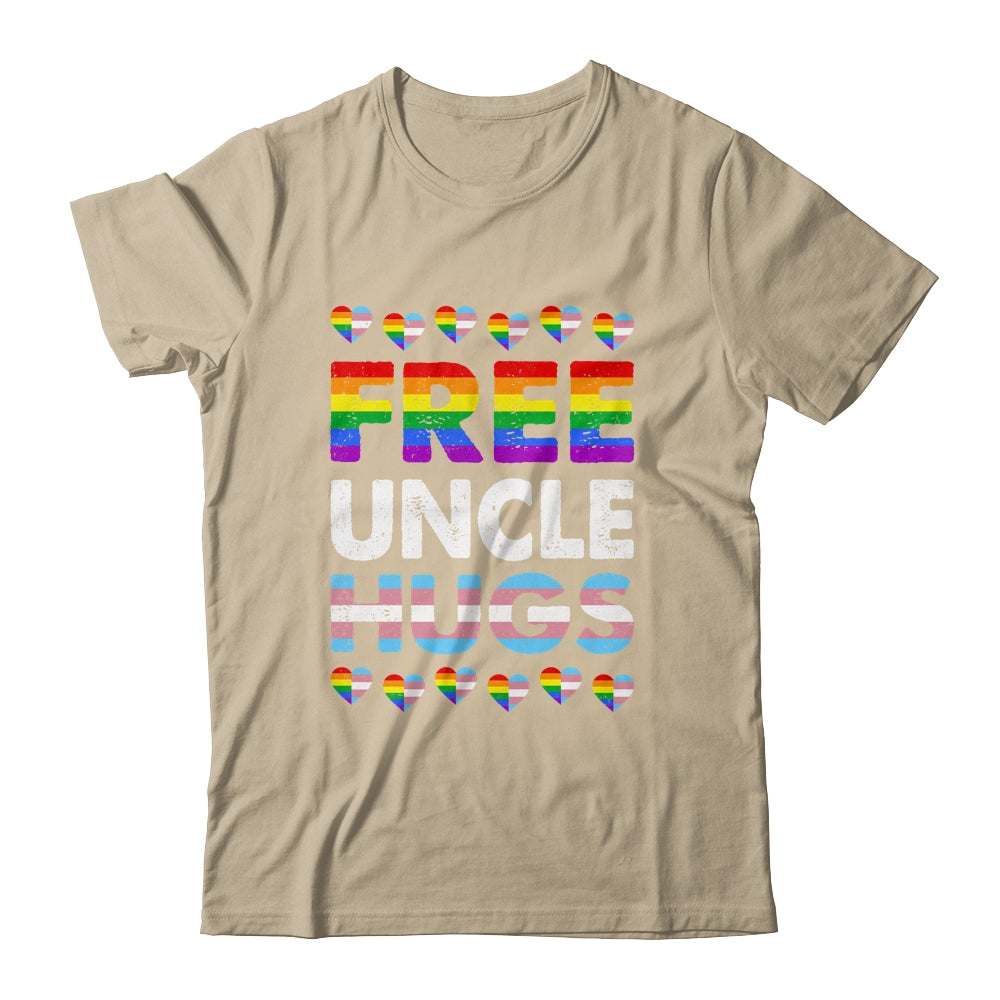 Free Uncle Hugs Rainbow LGBTQ Gay Pride Month Proud Ally Shirt & Hoodie | teecentury