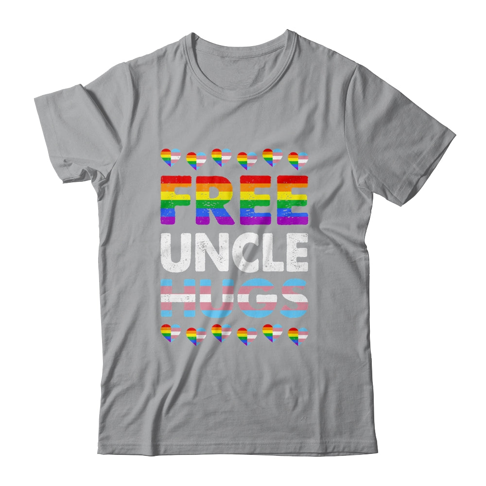 Free Uncle Hugs Rainbow LGBTQ Gay Pride Month Proud Ally Shirt & Hoodie | teecentury