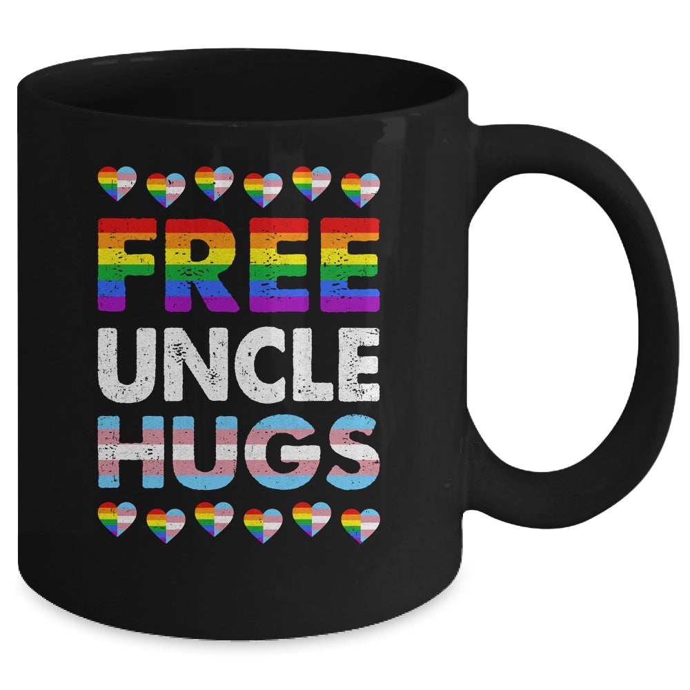Free Uncle Hugs Rainbow LGBTQ Gay Pride Month Proud Ally Mug | teecentury