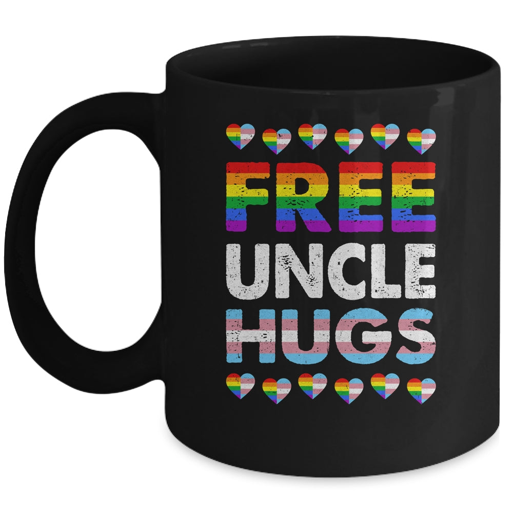 Free Uncle Hugs Rainbow LGBTQ Gay Pride Month Proud Ally Mug | teecentury