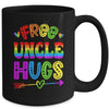 Free Uncle Hugs Rainbow LGBT Lesbian Gay Pride Trans Retro Mug | teecentury