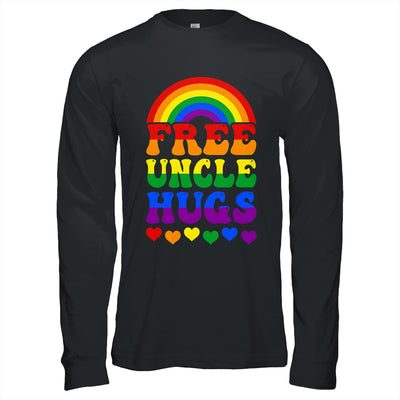 Free Uncle Hugs Rainbow LGBT Lesbian Gay Trans Pride Groovy Shirt & Hoodie | teecentury