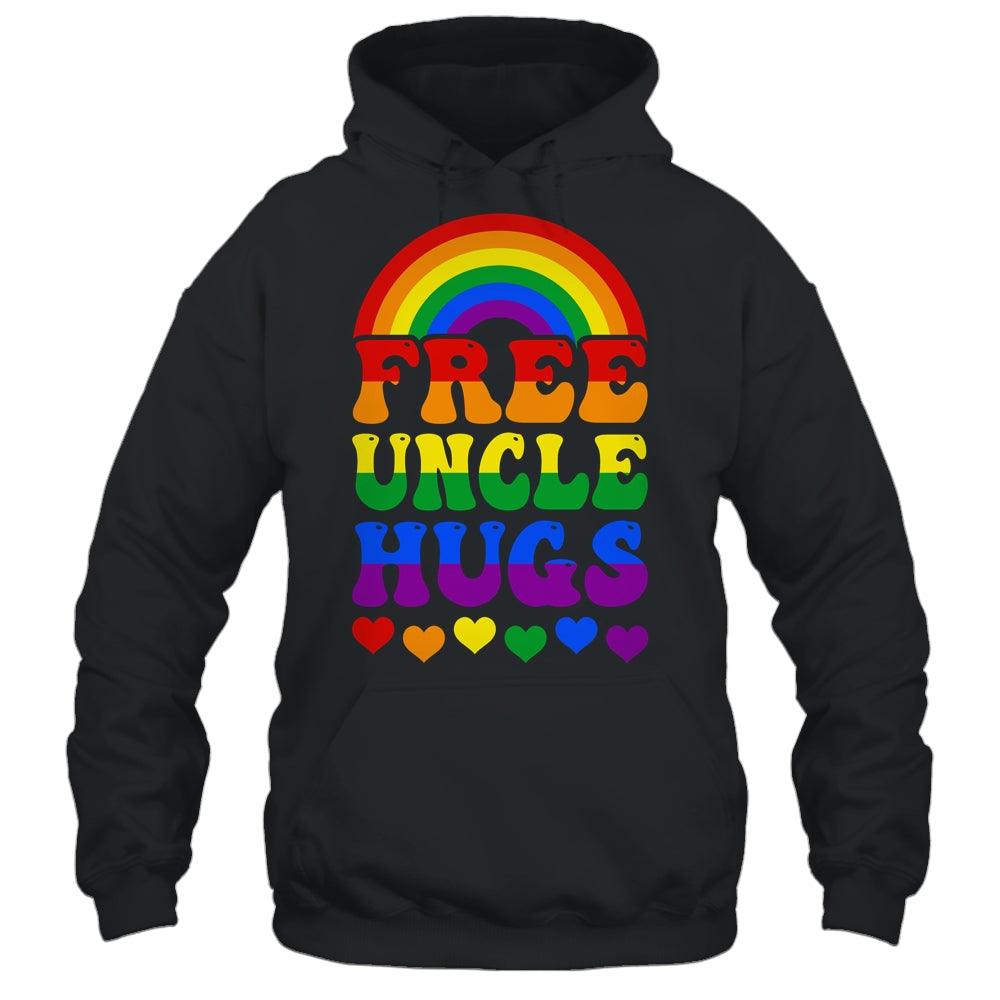 Free Uncle Hugs Rainbow LGBT Lesbian Gay Trans Pride Groovy Shirt & Hoodie | teecentury