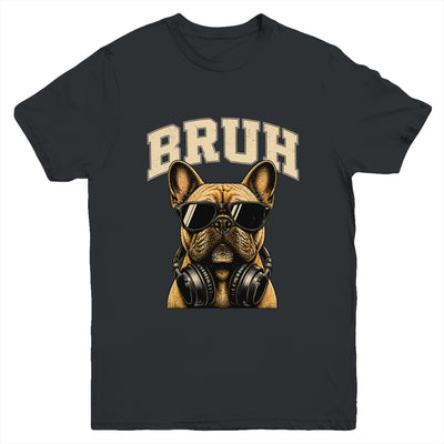 French Bulldog Bruh Youth Boys Funny Cute Dog Teen Kids Meme Youth Shirt | teecentury