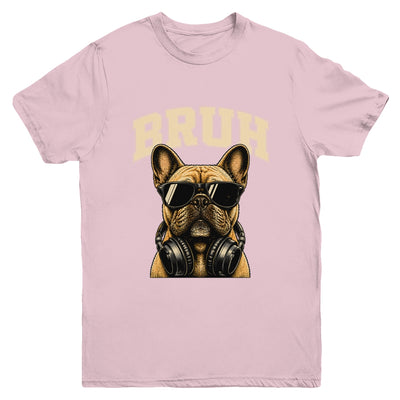 French Bulldog Bruh Youth Boys Funny Cute Dog Teen Kids Meme Youth Shirt | teecentury