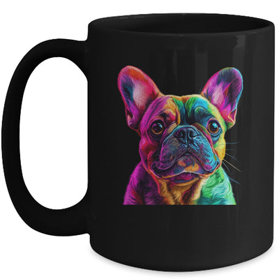 French Bulldog Dog Colorful Face Dog Lover Men Women Mug | teecentury