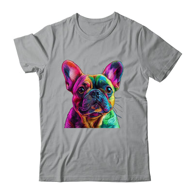French Bulldog Dog Colorful Face Dog Lover Men Women Shirt & Tank Top | teecentury