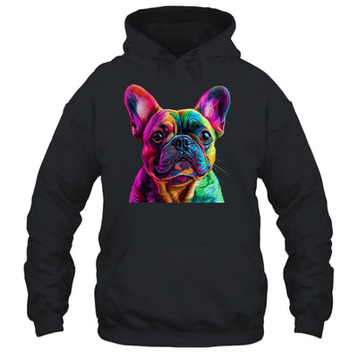 French Bulldog Dog Colorful Face Dog Lover Men Women Shirt & Tank Top | teecentury
