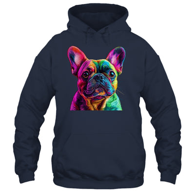 French Bulldog Dog Colorful Face Dog Lover Men Women Shirt & Tank Top | teecentury