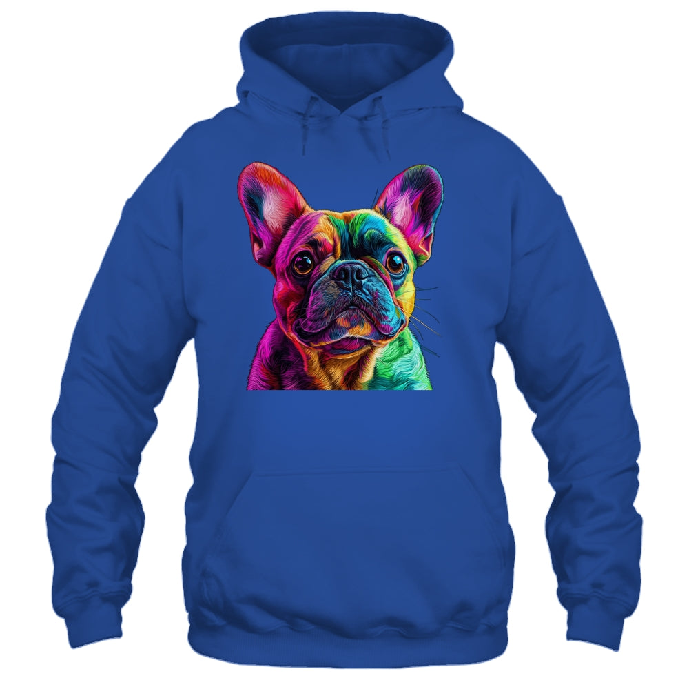 French Bulldog Dog Colorful Face Dog Lover Men Women Shirt & Tank Top | teecentury