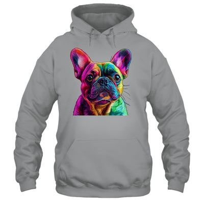French Bulldog Dog Colorful Face Dog Lover Men Women Shirt & Tank Top | teecentury