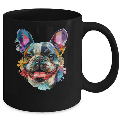 French Bulldog Mom Lover Puppy Dog Watercolor Tie Dye Painting Mug | teecentury