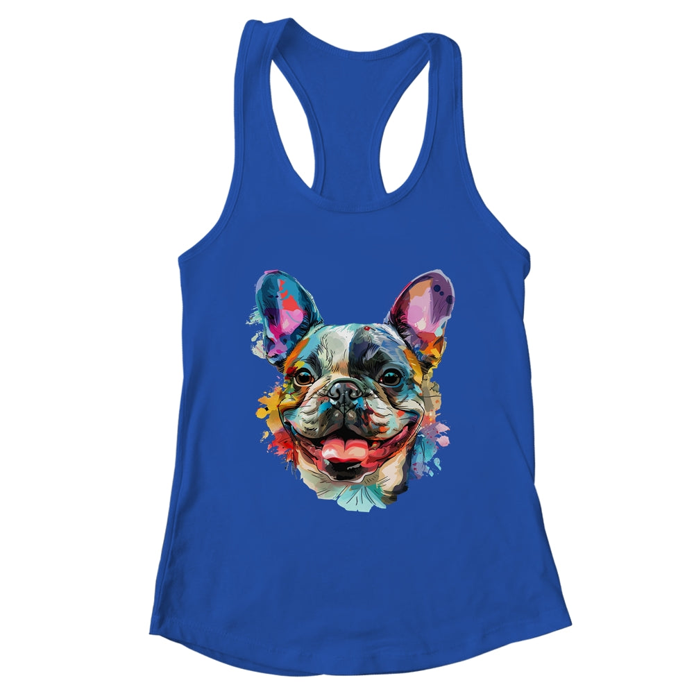 French Bulldog Mom Lover Puppy Dog Watercolor Tie Dye Painting Shirt & Tank Top | teecentury