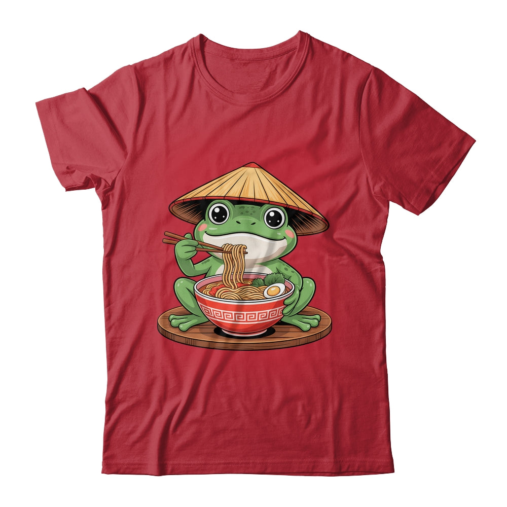 Frog Eating Ramen Kawaii Retro Japanese Noodles Anime Lovers Shirt & Hoodie | teecentury