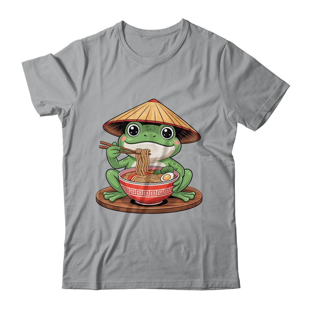 Frog Eating Ramen Kawaii Retro Japanese Noodles Anime Lovers Shirt & Hoodie | teecentury