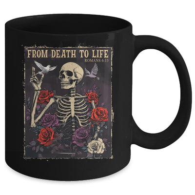 From Death To Life Christian Bible Vintage Gothic Skeleton Mug | teecentury