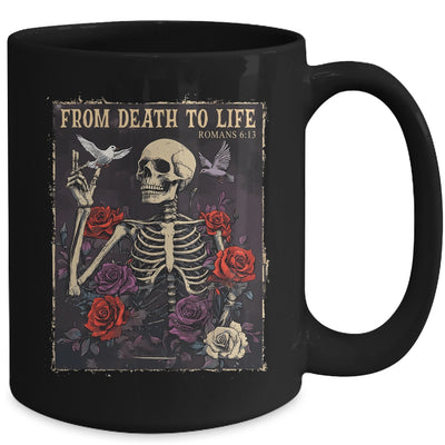 From Death To Life Christian Bible Vintage Gothic Skeleton Mug | teecentury