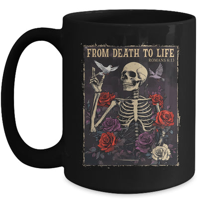 From Death To Life Christian Bible Vintage Gothic Skeleton Mug | teecentury