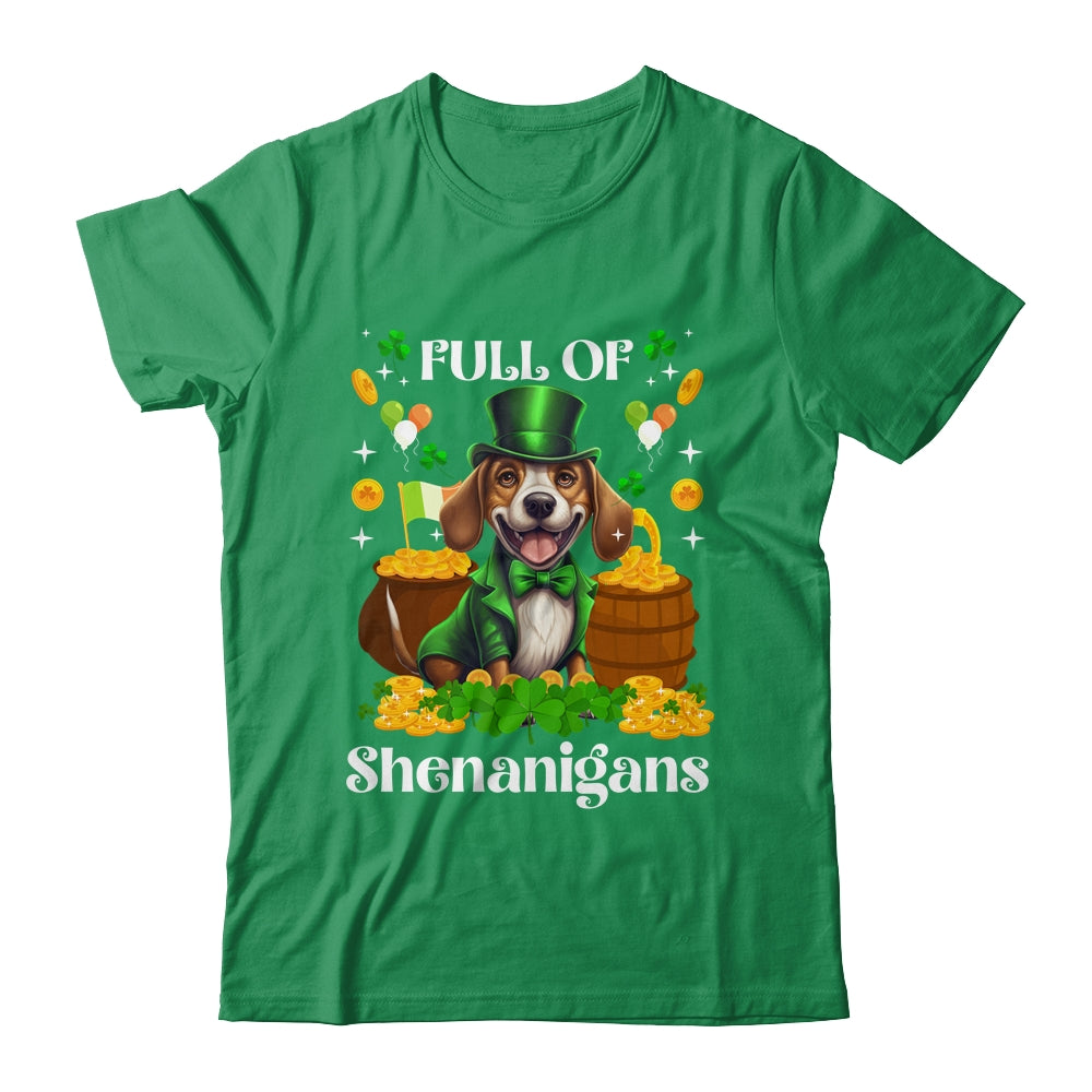 Full Of Shenanigans Beagle St Patrick's Day Dog Shirt & Tank Top | teecentury