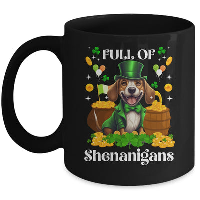 Full Of Shenanigans Beagle St Patrick's Day Dog Mug | teecentury