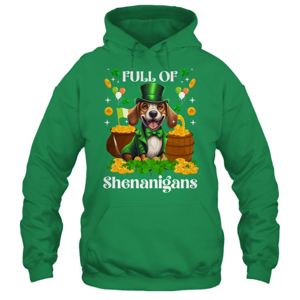 Full Of Shenanigans Beagle St Patrick's Day Dog Shirt & Tank Top | teecentury