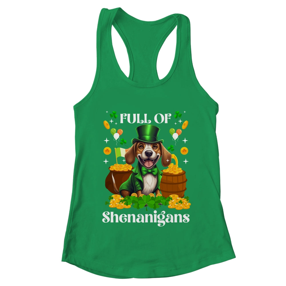 Full Of Shenanigans Beagle St Patrick's Day Dog Shirt & Tank Top | teecentury