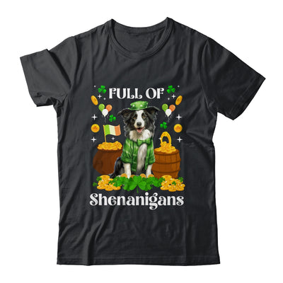 Full Of Shenanigans Border Collie St Patrick's Day Dog Shirt & Tank Top | teecentury