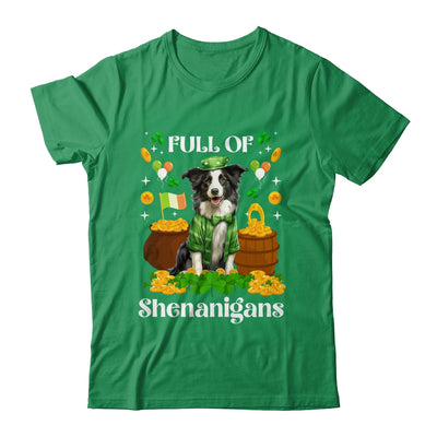 Full Of Shenanigans Border Collie St Patrick's Day Dog Shirt & Tank Top | teecentury