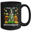 Full Of Shenanigans Border Collie St Patrick's Day Dog Mug | teecentury