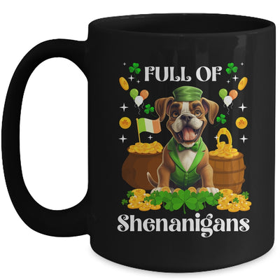 Full Of Shenanigans Boxer St Patrick's Day Dog Mug | teecentury