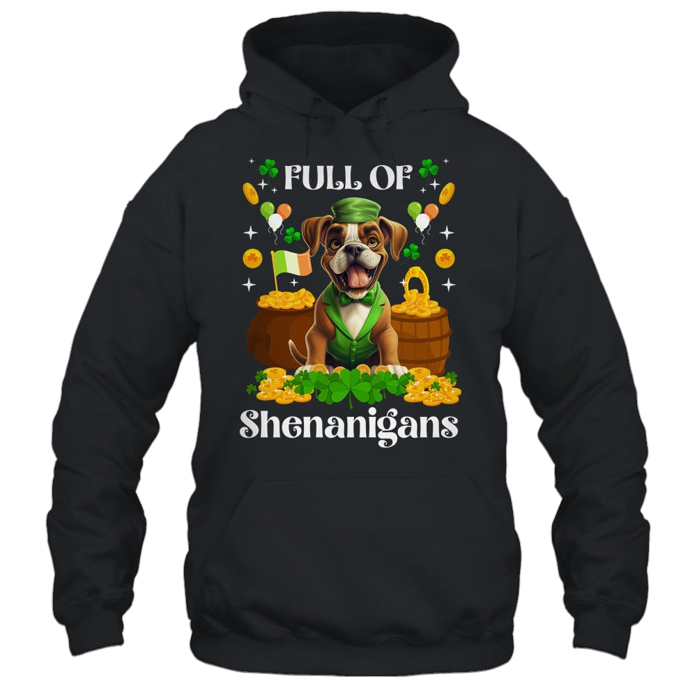 Full Of Shenanigans Boxer St Patrick's Day Dog Shirt & Tank Top | teecentury