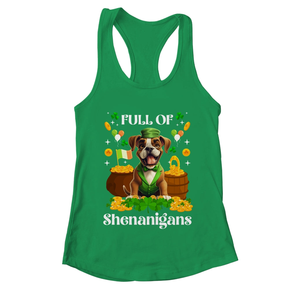 Full Of Shenanigans Boxer St Patrick's Day Dog Shirt & Tank Top | teecentury