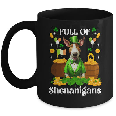 Full Of Shenanigans Bull Terrier St Patrick's Day Dog Mug | teecentury