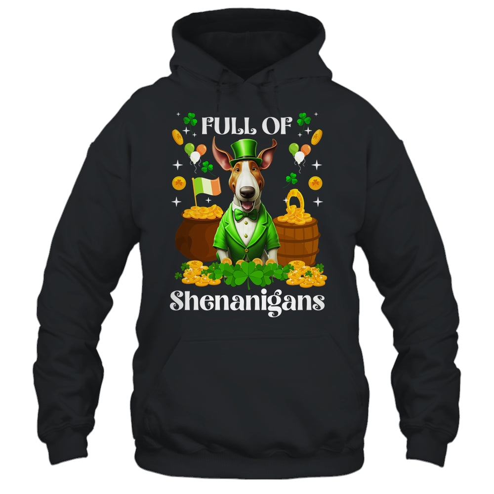Full Of Shenanigans Bull Terrier St Patrick's Day Dog Shirt & Tank Top | teecentury