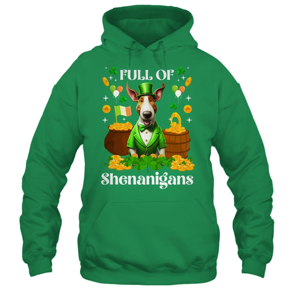 Full Of Shenanigans Bull Terrier St Patrick's Day Dog Shirt & Tank Top | teecentury